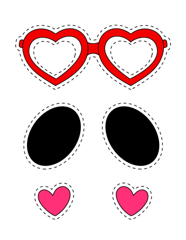 Valentine's Day Panda - Paper Plate Craft Template - Image 2