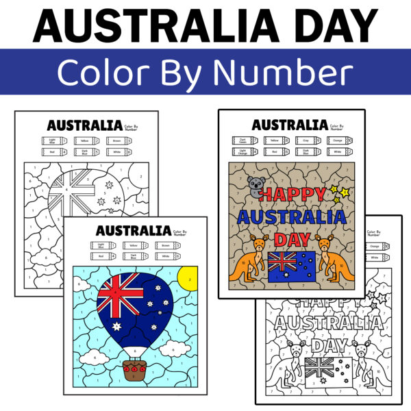 Australia Day Color By Number