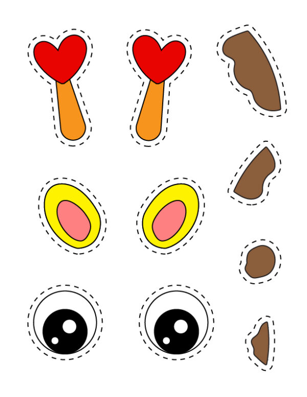 Valentine's Day Giraffe - Paper Plate Craft Template - Image 2